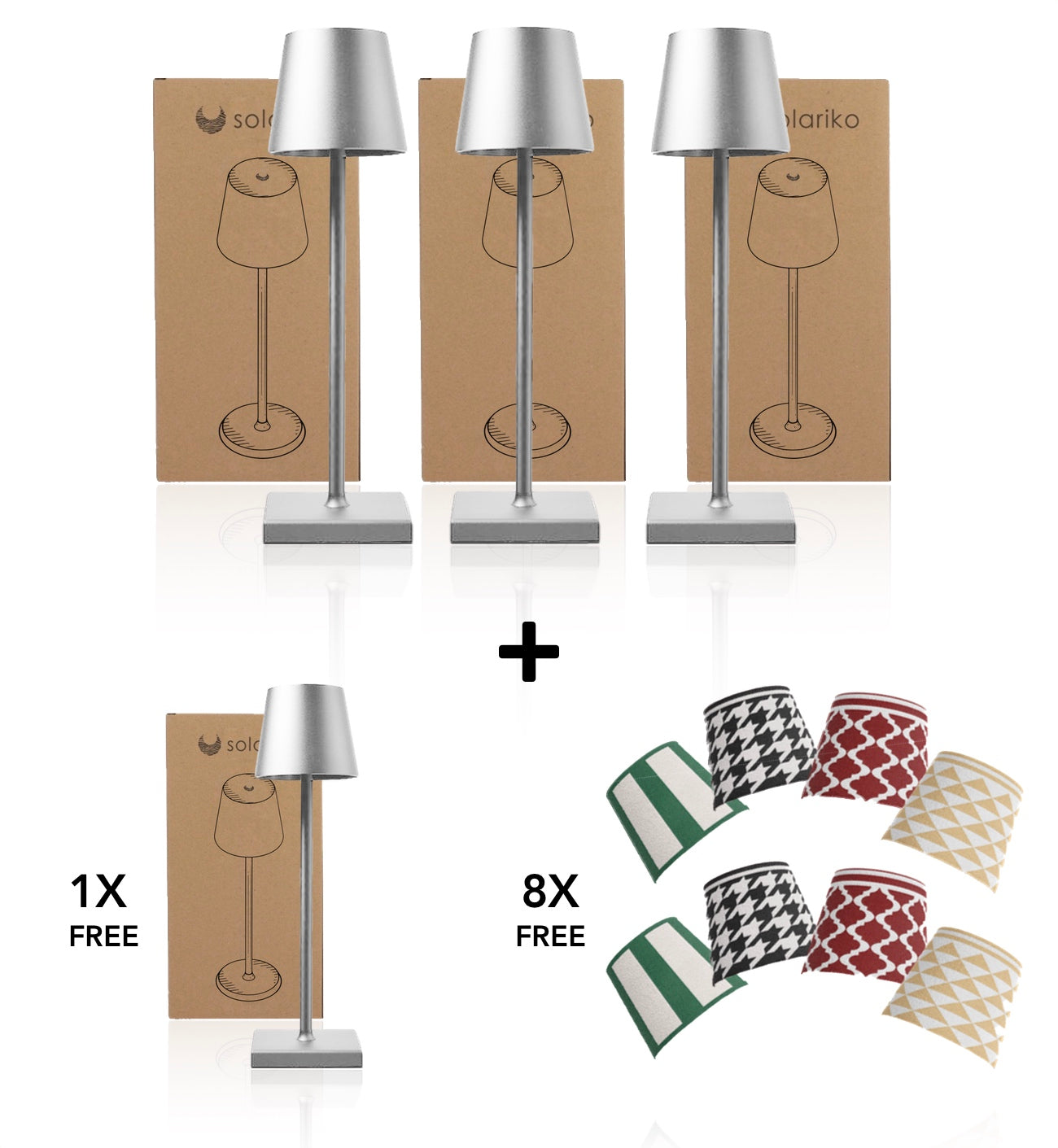 3 Lamps + 1 FREE Lamp + 8 FREE FunCovers ™