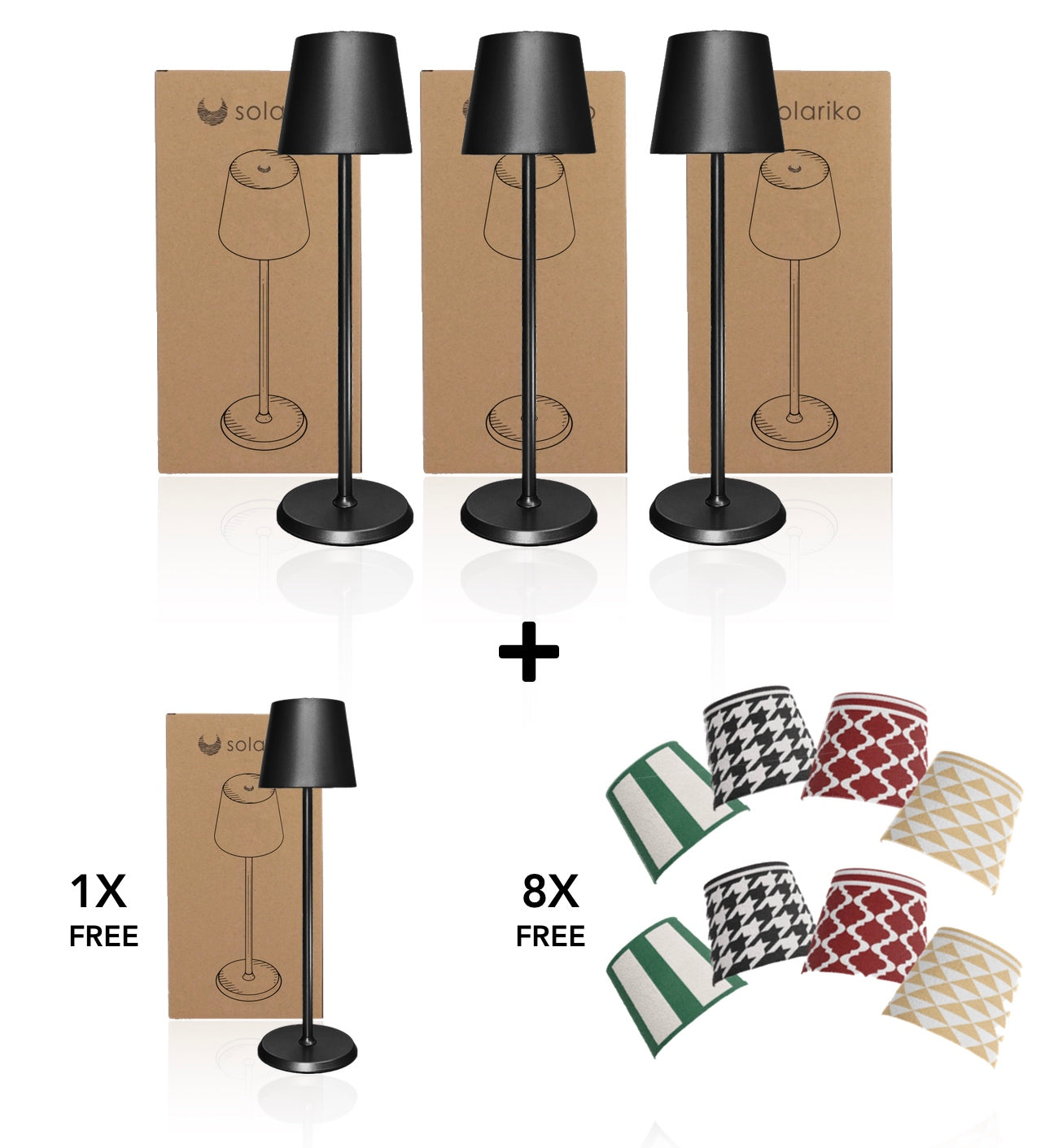 3 Lamps + 1 FREE Lamp + 8 FREE FunCovers ™