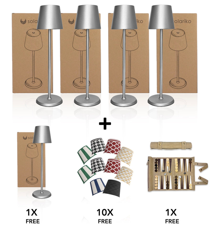 4 Lamps + 1 FREE Lamp + 10 FREE FunCovers ™ + 1 FREE Backgammon