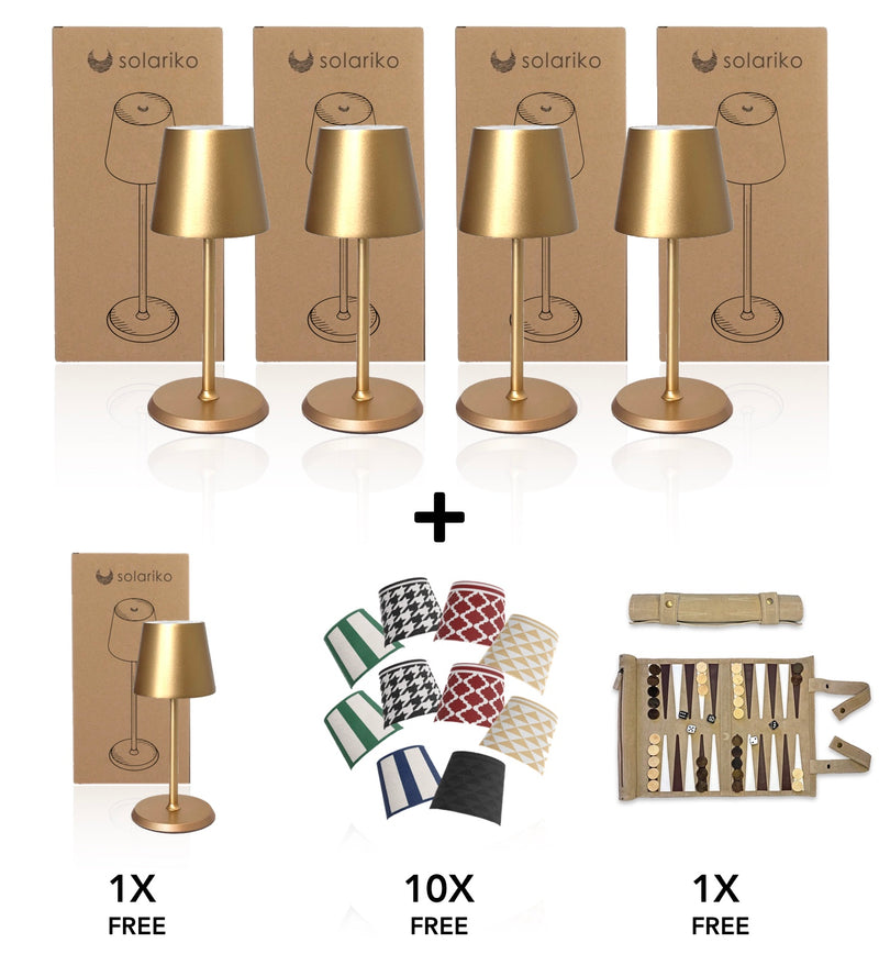 4 Lamps + 1 FREE Lamp + 10 FREE FunCovers ™ + 1 FREE Backgammon
