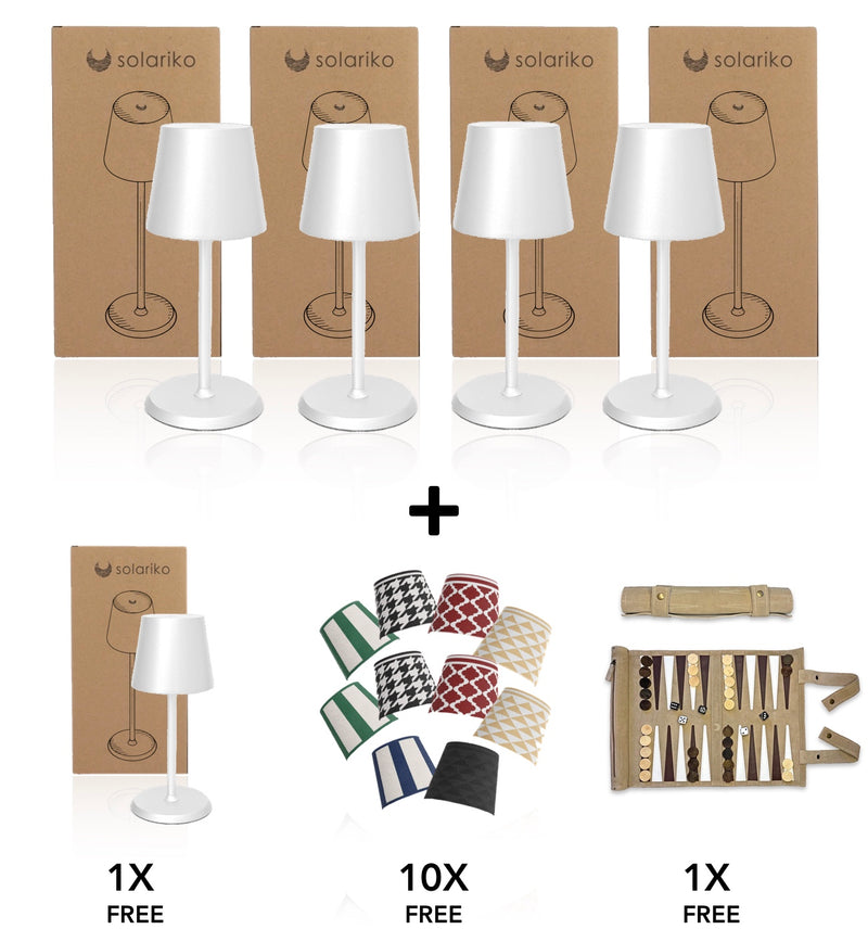 4 Lamps + 1 FREE Lamp + 10 FREE FunCovers ™ + 1 FREE Backgammon